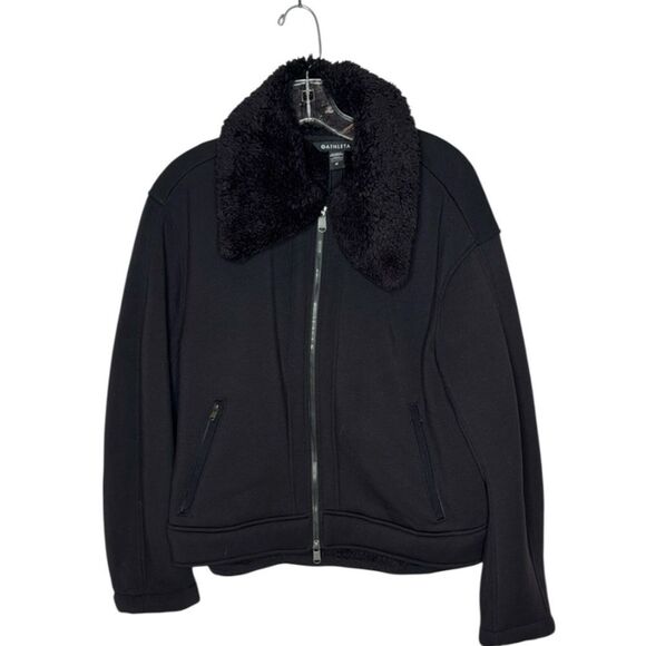 Athleta Black Westbound Sherpa lined Jacket. Size Medium. - Picture 1 of 9